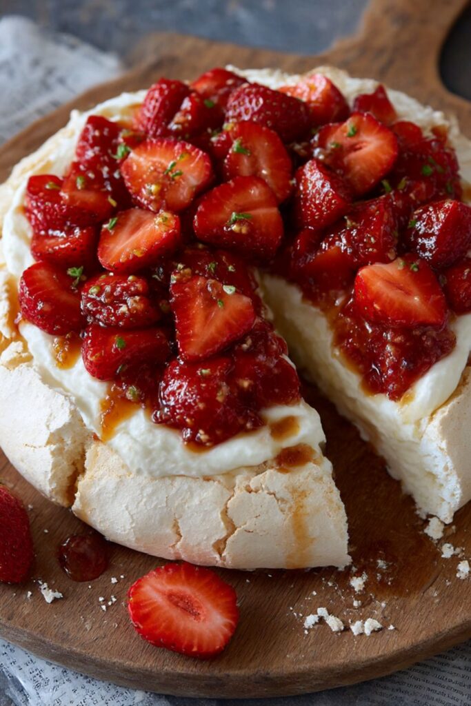 Mary Berry Strawberry Pavlova (4 eggs) Recipe