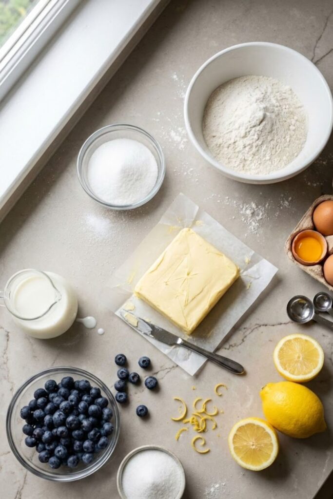 Mary Berry Lemon and Blueberry Traybake Recipe