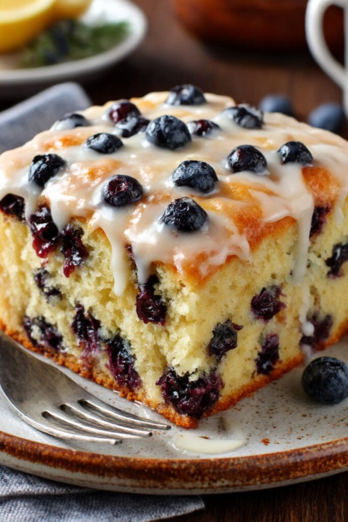 Mary Berry Lemon and Blueberry Traybake Recipe