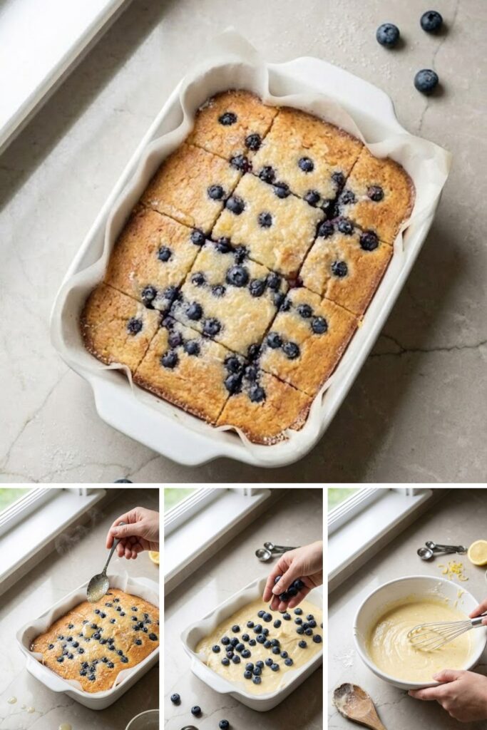 Mary Berry Lemon and Blueberry Traybake Recipe