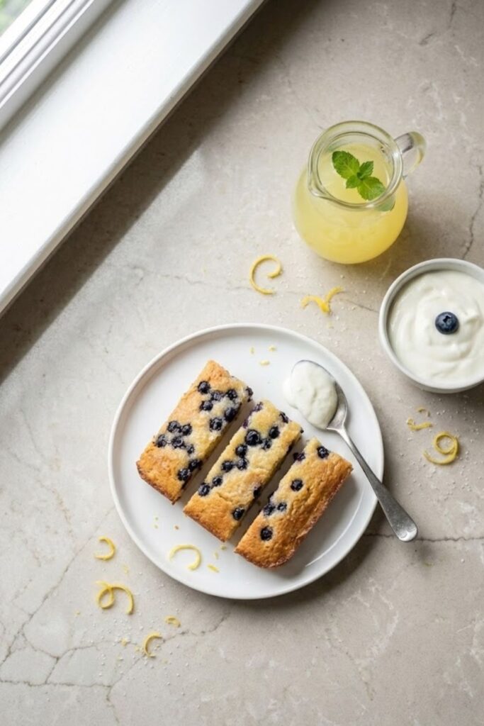 Mary Berry Lemon and Blueberry Traybake Recipe