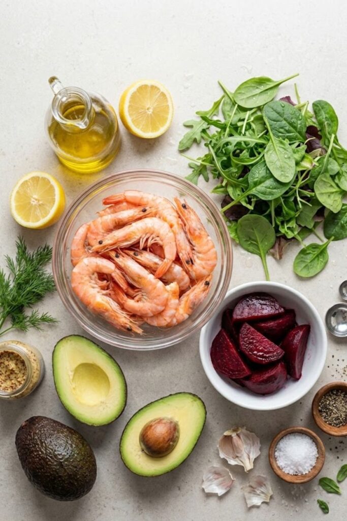 Mary Berry Beetroot, Avocado and Prawn Salad Recipe