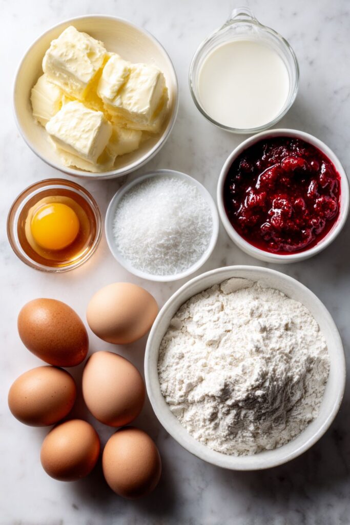 Mary Berry Jam and Coconut Tray Bake Recipe