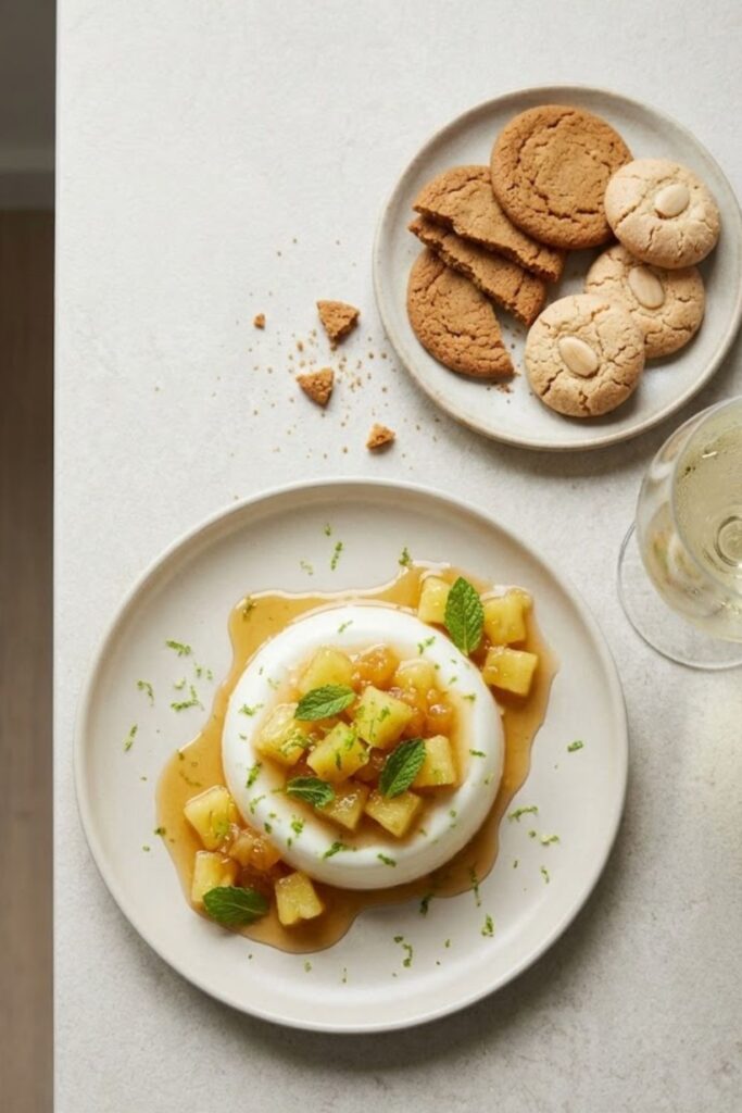 Mary Berry Panna Cotta with Pineapple and Ginger Recipe
