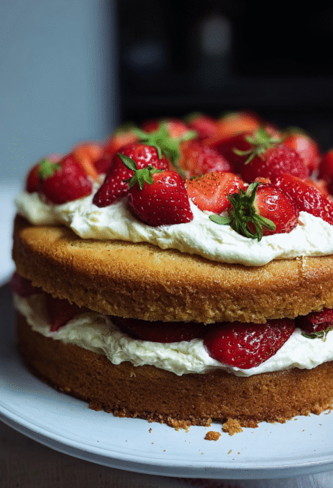Mary Berry Victoria Sponge with Fresh Cream and Strawberries Recipe