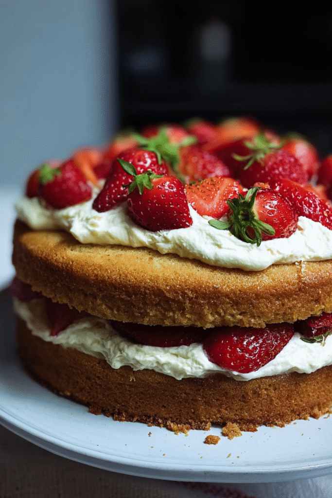 Mary Berry Victoria Sponge with Fresh Cream and Strawberries Recipe