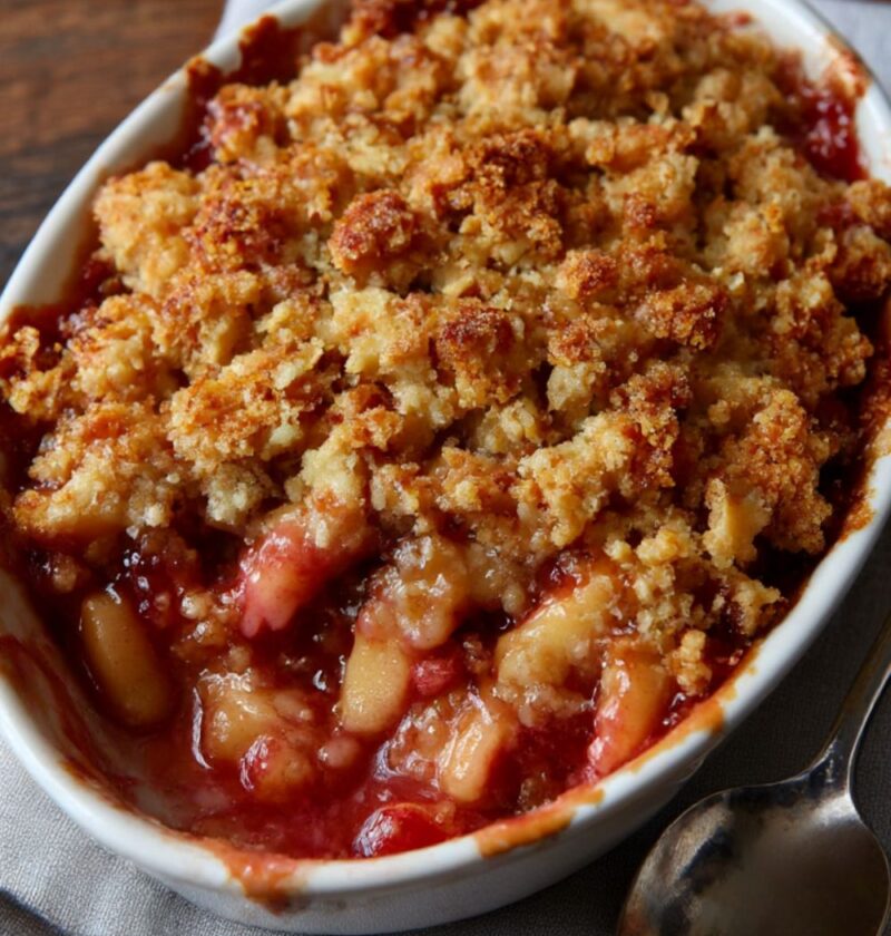 Mary Berry Apple and Rhubarb Crumble Recipe