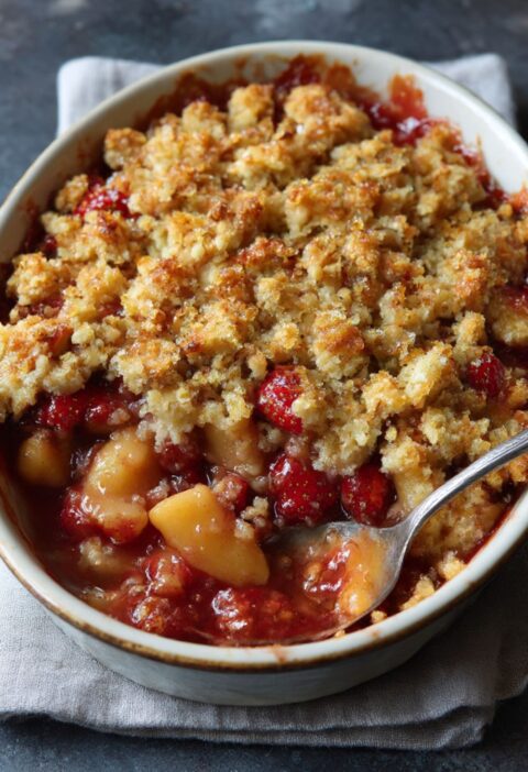 Mary Berry Apple and Strawberry Crumble Recipe