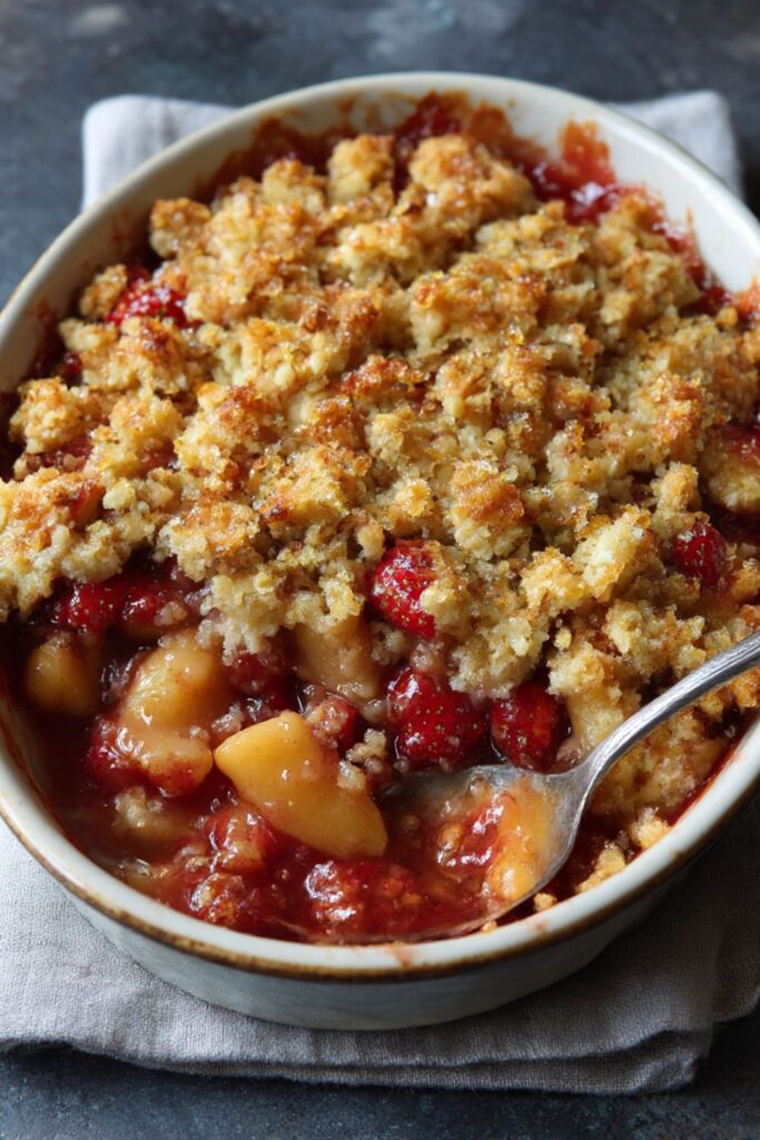 Mary Berry Apple and Strawberry Crumble Recipe