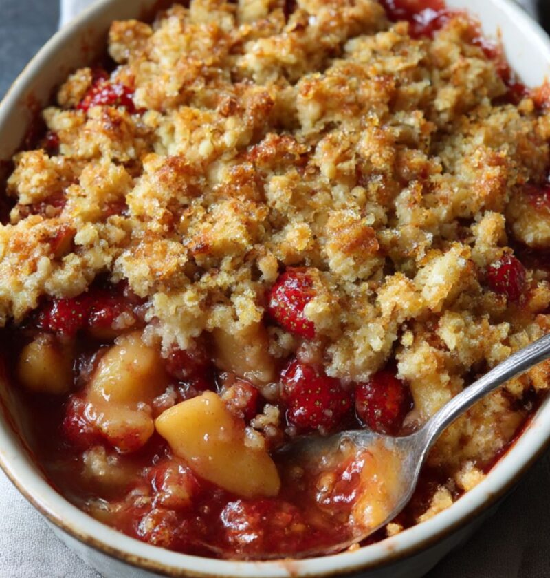 Mary Berry Apple and Strawberry Crumble Recipe