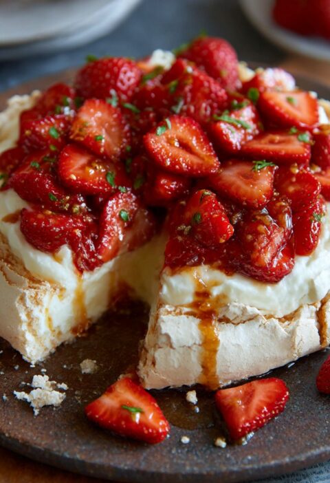 Mary Berry Strawberry Pavlova (4 eggs) Recipe