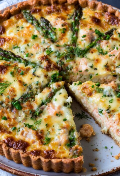 Mary Berry Salmon and Asparagus Quiche Recipe