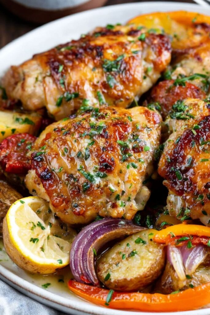 Mary Berry Mediterranean Chicken Thighs with Chorizo Recipe