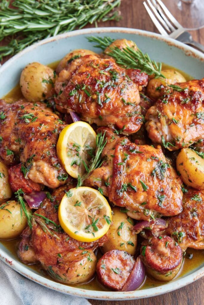 Mary Berry Mediterranean Chicken Thighs with Chorizo Recipe
