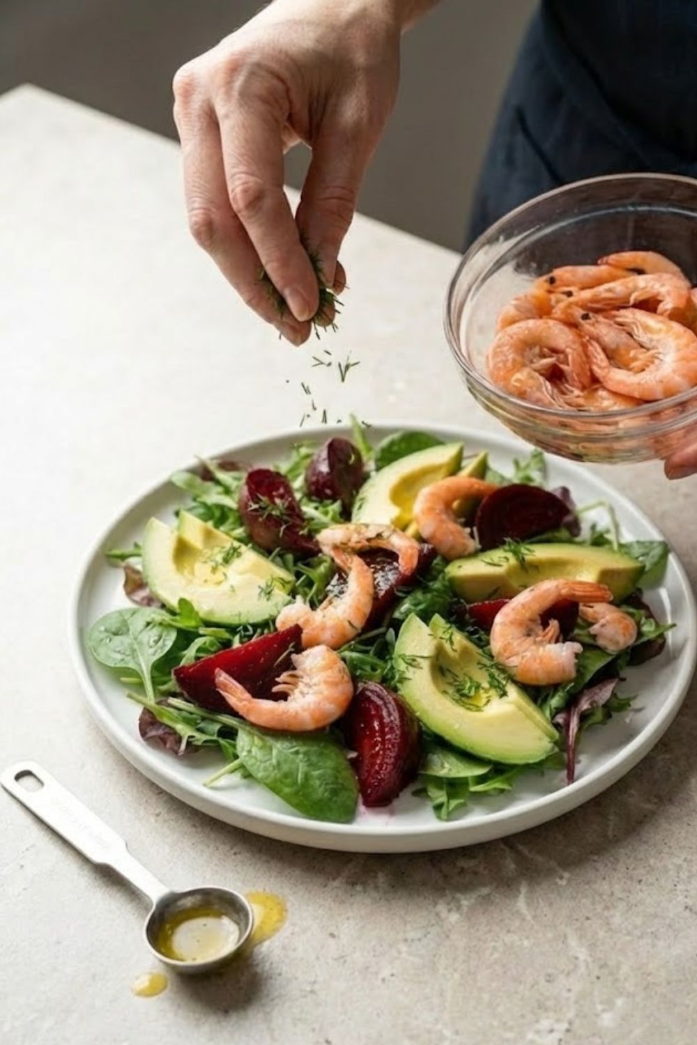 Mary Berry Beetroot, Avocado and Prawn Salad Recipe